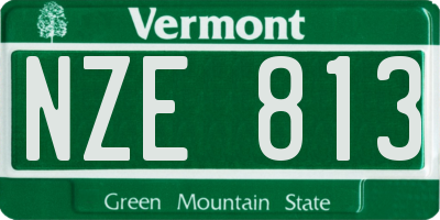 VT license plate NZE813