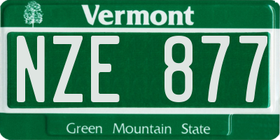 VT license plate NZE877