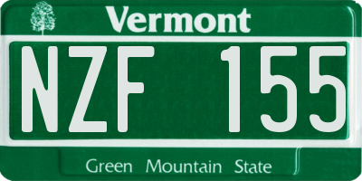 VT license plate NZF155