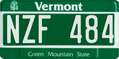 VT license plate NZF484
