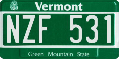VT license plate NZF531