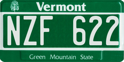 VT license plate NZF622
