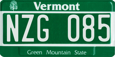 VT license plate NZG085