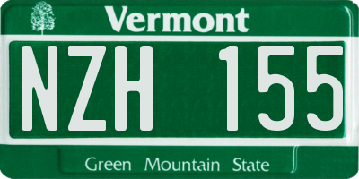 VT license plate NZH155
