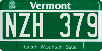 VT license plate NZH379