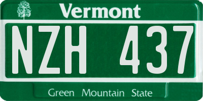 VT license plate NZH437