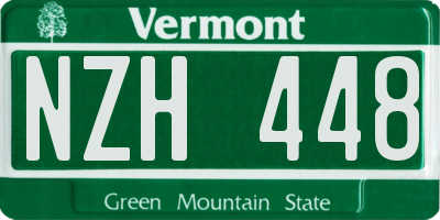 VT license plate NZH448