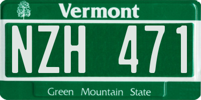 VT license plate NZH471