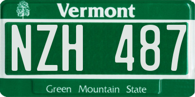 VT license plate NZH487