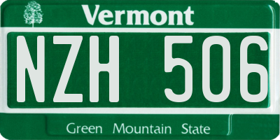 VT license plate NZH506