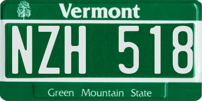 VT license plate NZH518