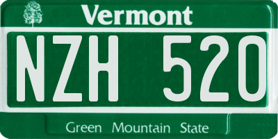 VT license plate NZH520