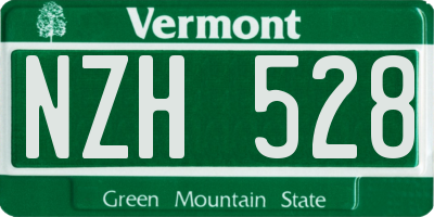 VT license plate NZH528
