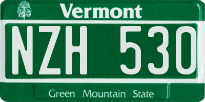 VT license plate NZH530