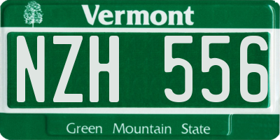 VT license plate NZH556