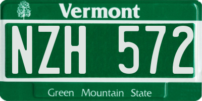 VT license plate NZH572