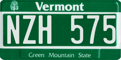 VT license plate NZH575