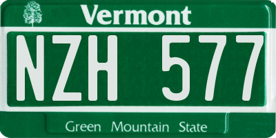 VT license plate NZH577