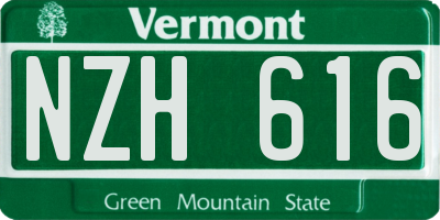 VT license plate NZH616