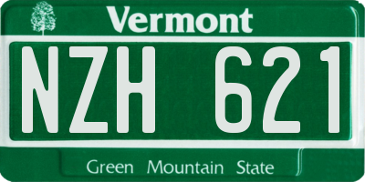 VT license plate NZH621