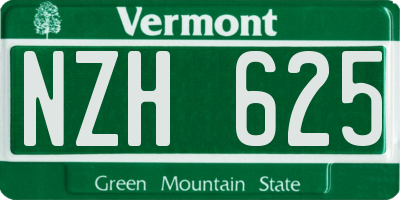 VT license plate NZH625