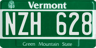 VT license plate NZH628
