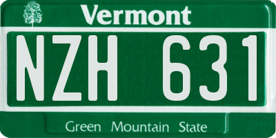VT license plate NZH631