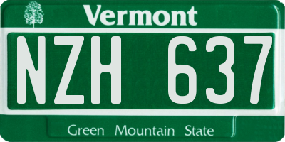 VT license plate NZH637
