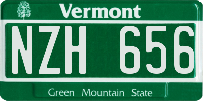 VT license plate NZH656