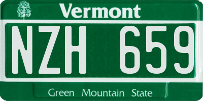 VT license plate NZH659