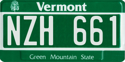 VT license plate NZH661