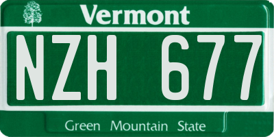 VT license plate NZH677