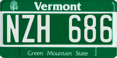 VT license plate NZH686