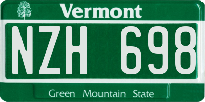 VT license plate NZH698