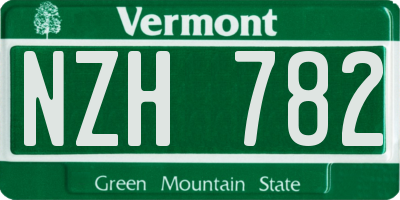 VT license plate NZH782