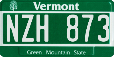 VT license plate NZH873