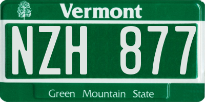 VT license plate NZH877
