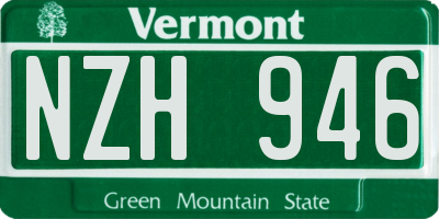 VT license plate NZH946