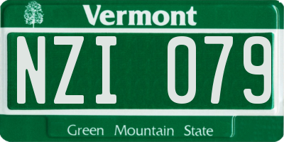 VT license plate NZI079