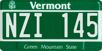 VT license plate NZI145
