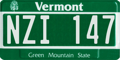 VT license plate NZI147