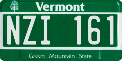 VT license plate NZI161