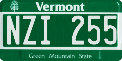 VT license plate NZI255