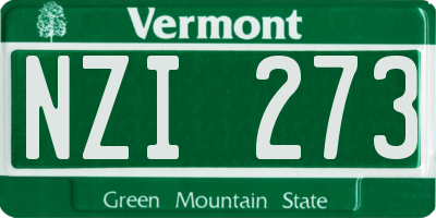 VT license plate NZI273