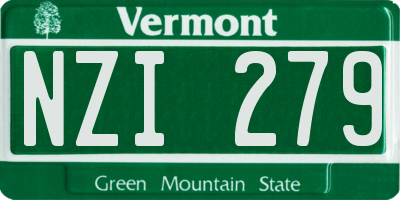 VT license plate NZI279