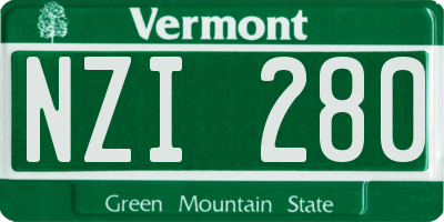 VT license plate NZI280