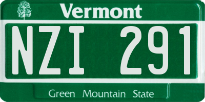 VT license plate NZI291