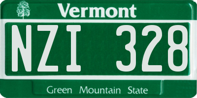 VT license plate NZI328