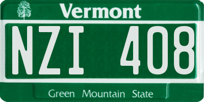 VT license plate NZI408