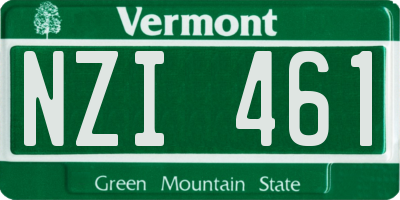 VT license plate NZI461
